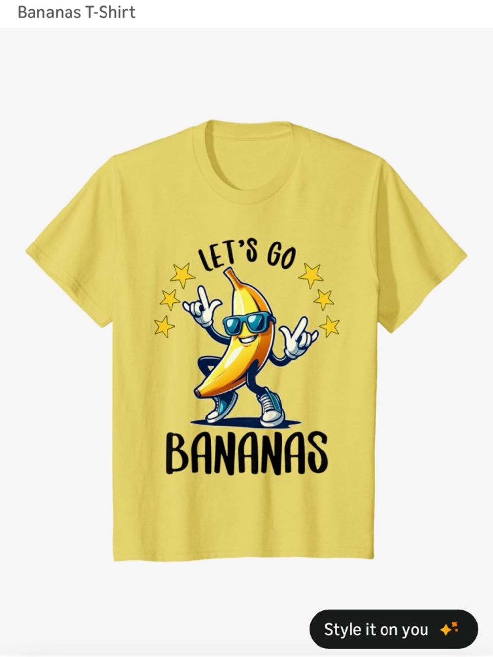 NEW Youth Let's Go Bananas Tee